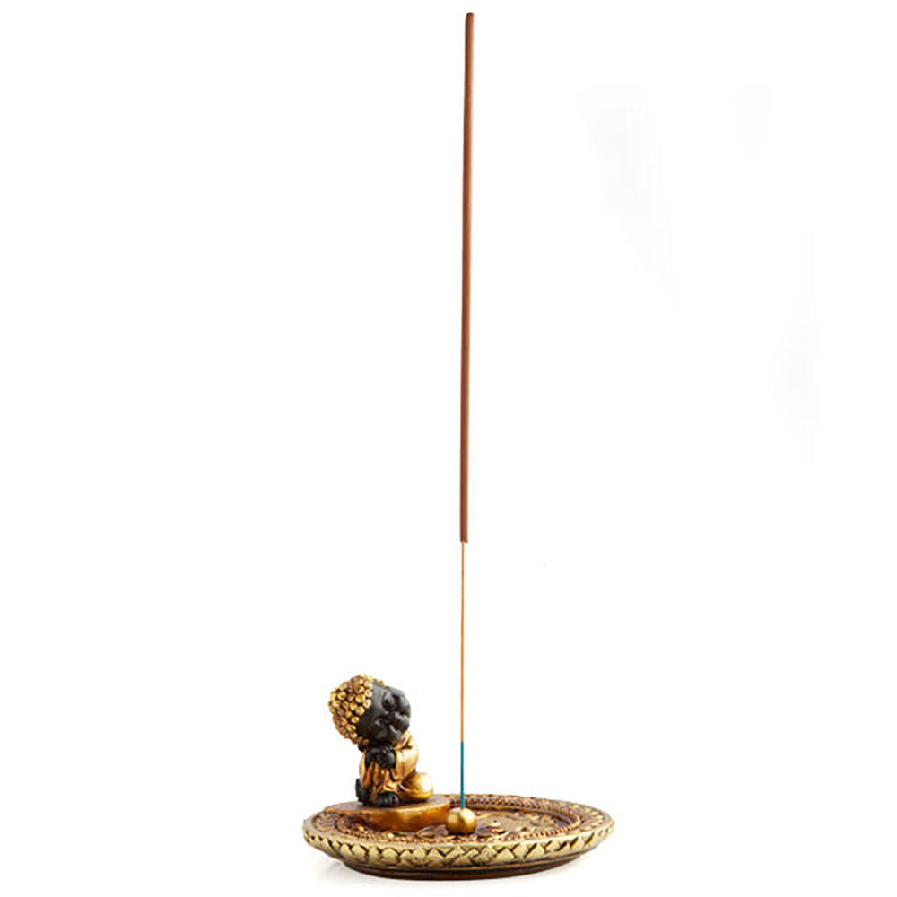 Mdi Gold Sleeping Buddha Stick Incense Burner Fragrance Stand Home Decor — image 2