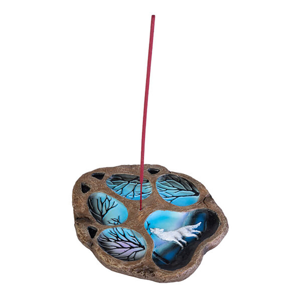 Mdi Wolf Print Stick Incense Burner Fragrance Stand Home Decor 130x155mm — image 2