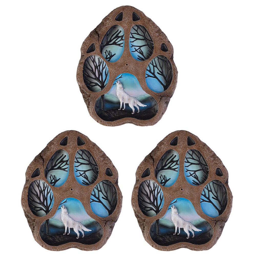 Mdi Stick Incense Burner Wolf Print Stand 130x155mm Home Fragrance Decor (3 Pack)