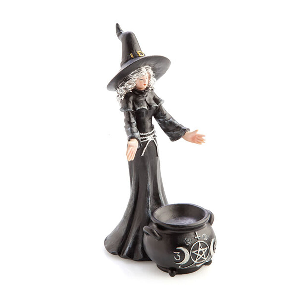 Mdi Black Witch Rock Stick Incense Burner Stand Holder Home Decor 20x13cm