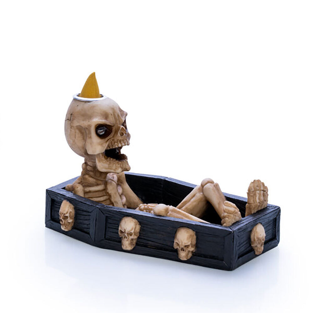 Mystical Worlds Cone Incense Burner/Backflow Skeleton Halloween Home Decor (3 Pack) — image 2