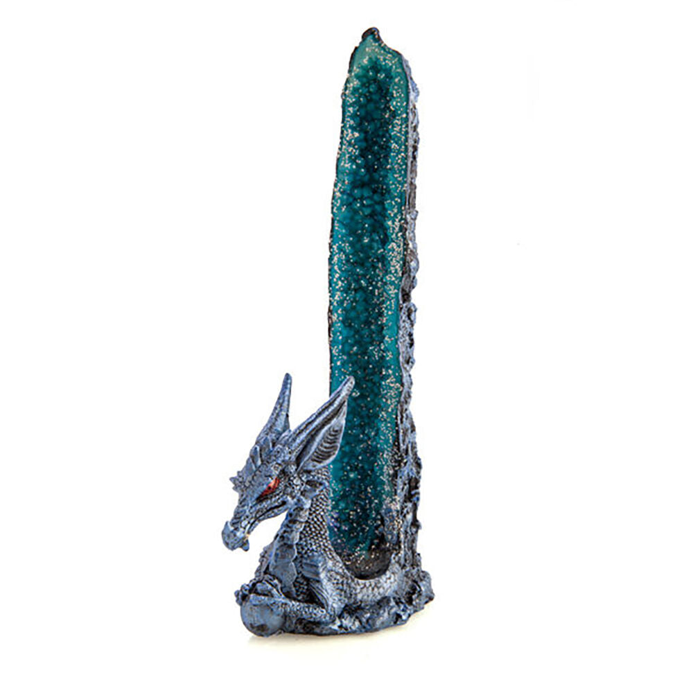 Mystical Worlds Crystal Blue Ice Dragon Incense Burner Home Decor 23x10cm — image 3