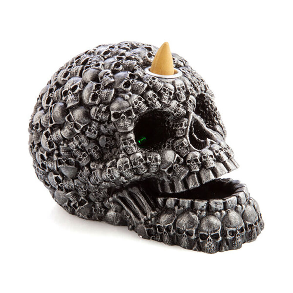 Mystical Worlds LED Backflow Incense Burner Skull Gothic Display 17x11.8cm (2 Pack) — image 2