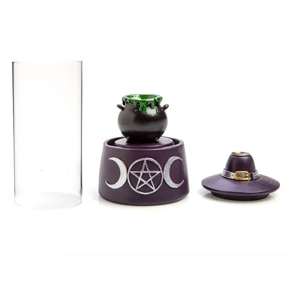 Mdi LED Backflow Incense Burner Cauldron Case Aromatherapy Decor 10.3x23.5cm — image 4