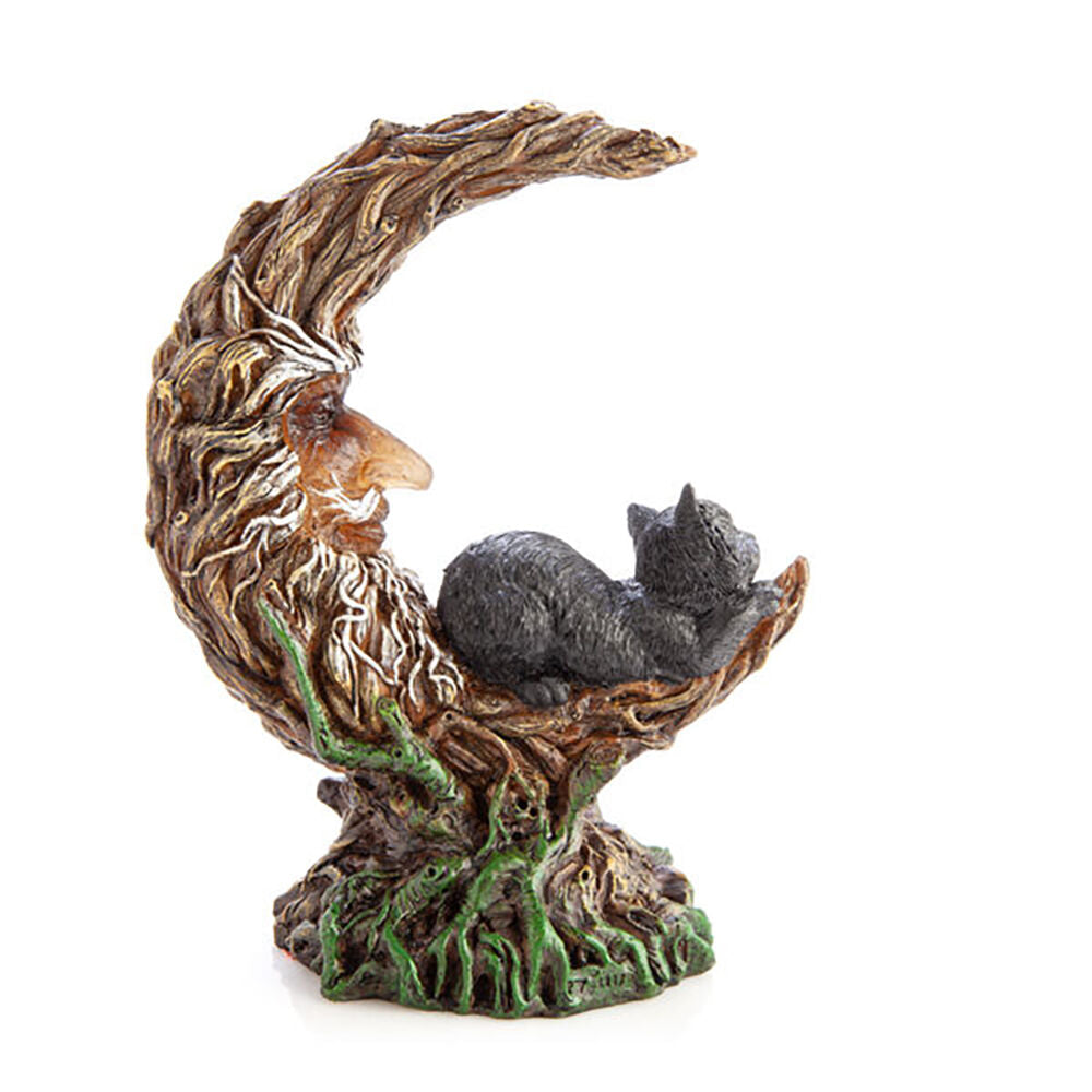 Mdi LED Polyresin Moon Tree w/Black Cat Figure Decor Night Light 16.5x21.2cm — image 3