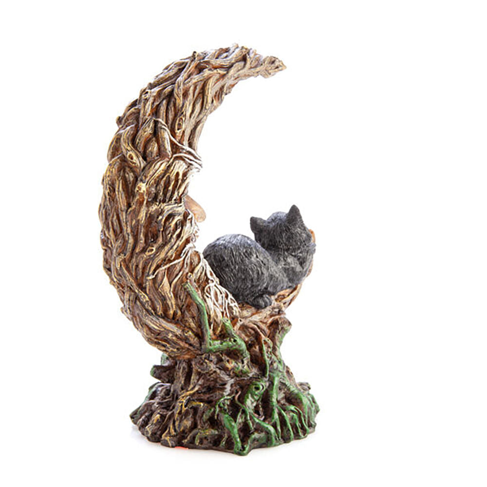 Mdi LED Polyresin Moon Tree w/Black Cat Figure Decor Night Light 16.5x21.2cm — image 4