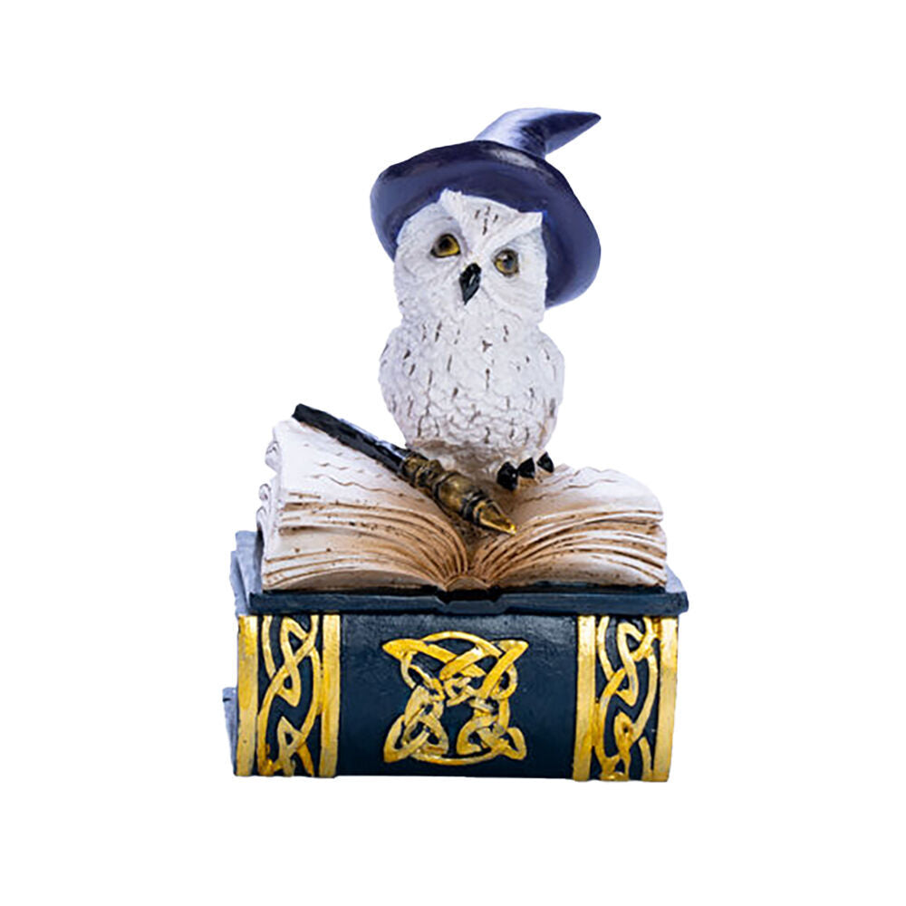 Mystical Worlds Snowy Owl Book Trinket Box Figurine Ornament Home Decor (2 Pack) — image 2