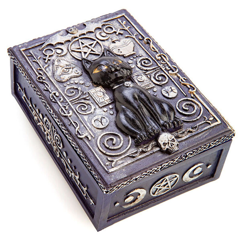 Mystical Worlds Jewellery Trinket Tarot Box Black Cat Storage Home Decor — image 3
