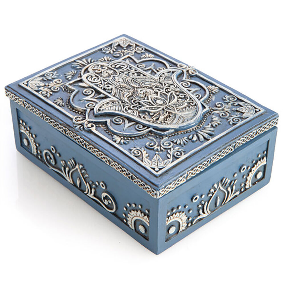Mystical Worlds Jewellery Trinket Tarot Box Hamsa Storage Home Decor — image 2