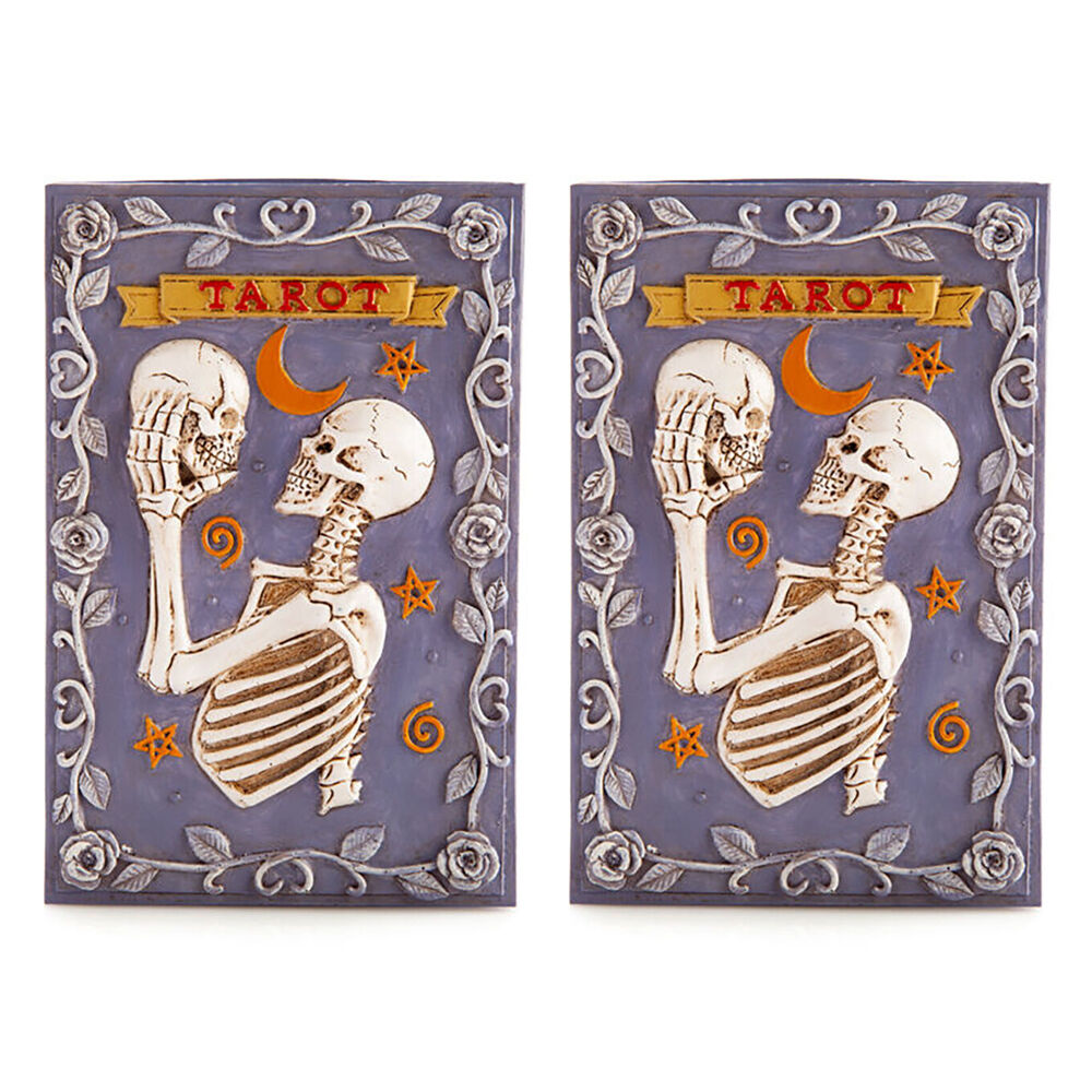 Mystical Worlds Tarot Box Skeleton Jewellery Trinket Storage Home Decor (2 Pack)