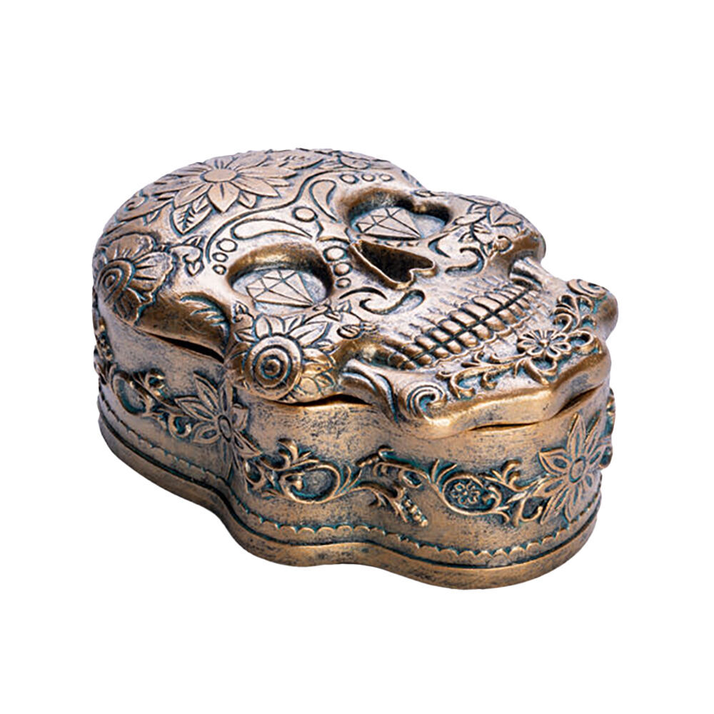 Mystical Worlds Trinket Box Candyskull Gold Jewellery Storage Decor Antique (2 Pack) — image 2