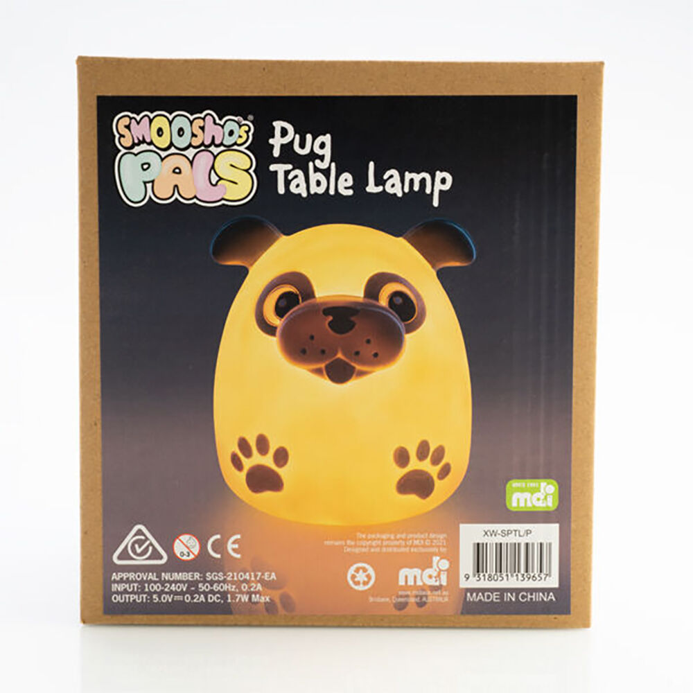 Pug Children/Kids Bedroom Decor Night Lightning Smooshos Pal Table Lamp — image 6