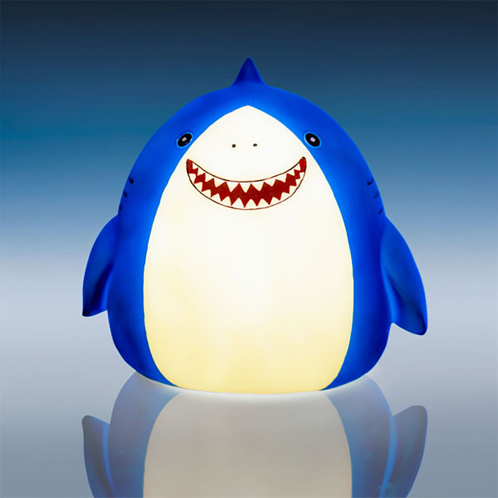 Smooshos Children/Kids Night Light Bedroom Decor Blue Shark Pal Table Lamp — image 2