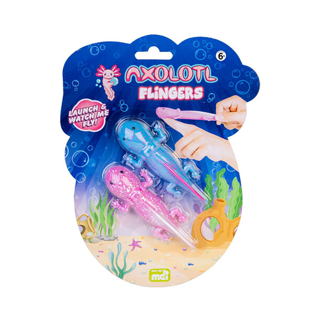 Axolotl 2pc Axolotl Squishy Stretchy Rubber Flingers Fidget Toy 4.7x10cm Axolotl 3+ (6 Pack) — image 6