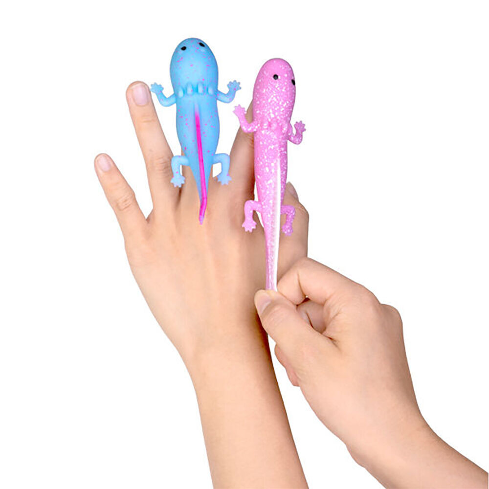 Axolotl 2pc Axolotl Squishy Stretchy Rubber Flingers Fidget Toy 4.7x10cm Axolotl 3+ (6 Pack) — image 4