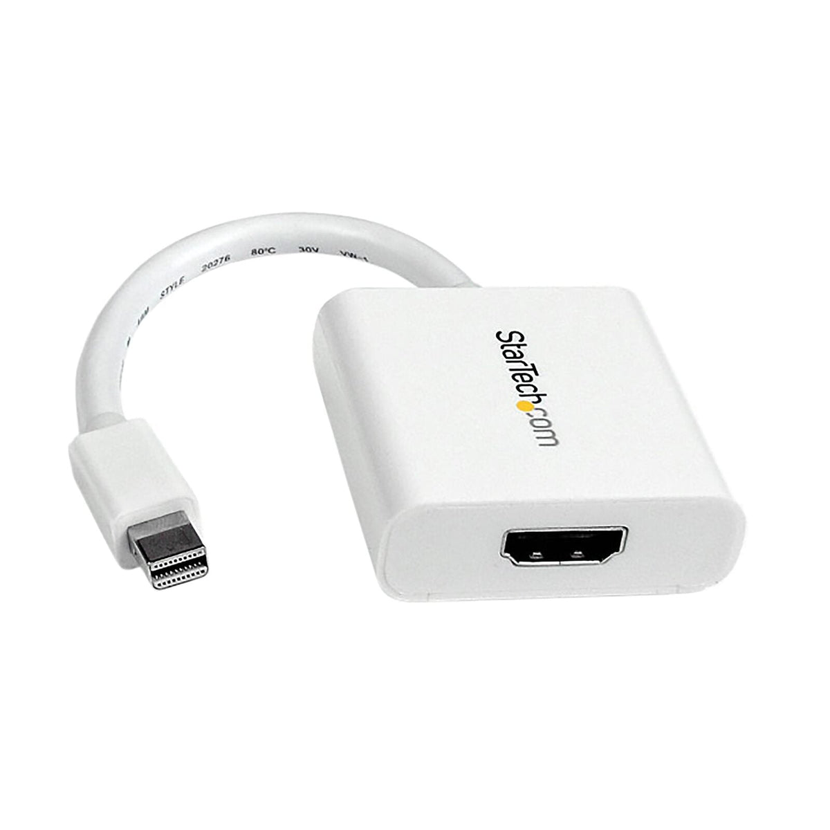Star Tech Mini DisplayPort To HDMI Video Adapter Converter 1080p WHT For PC/Mac