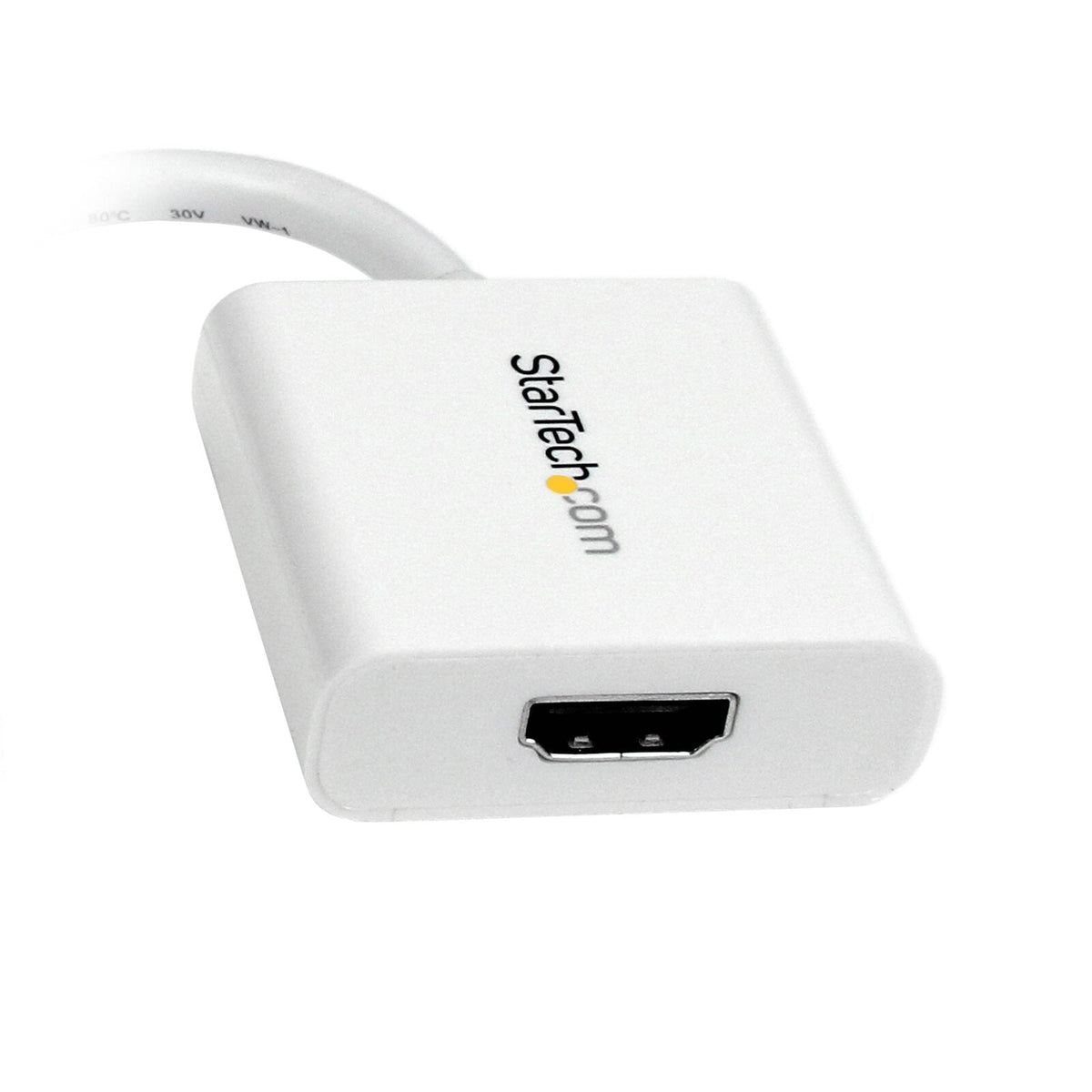 Star Tech Mini DisplayPort To HDMI Video Adapter Converter 1080p WHT For PC/Mac — image 2