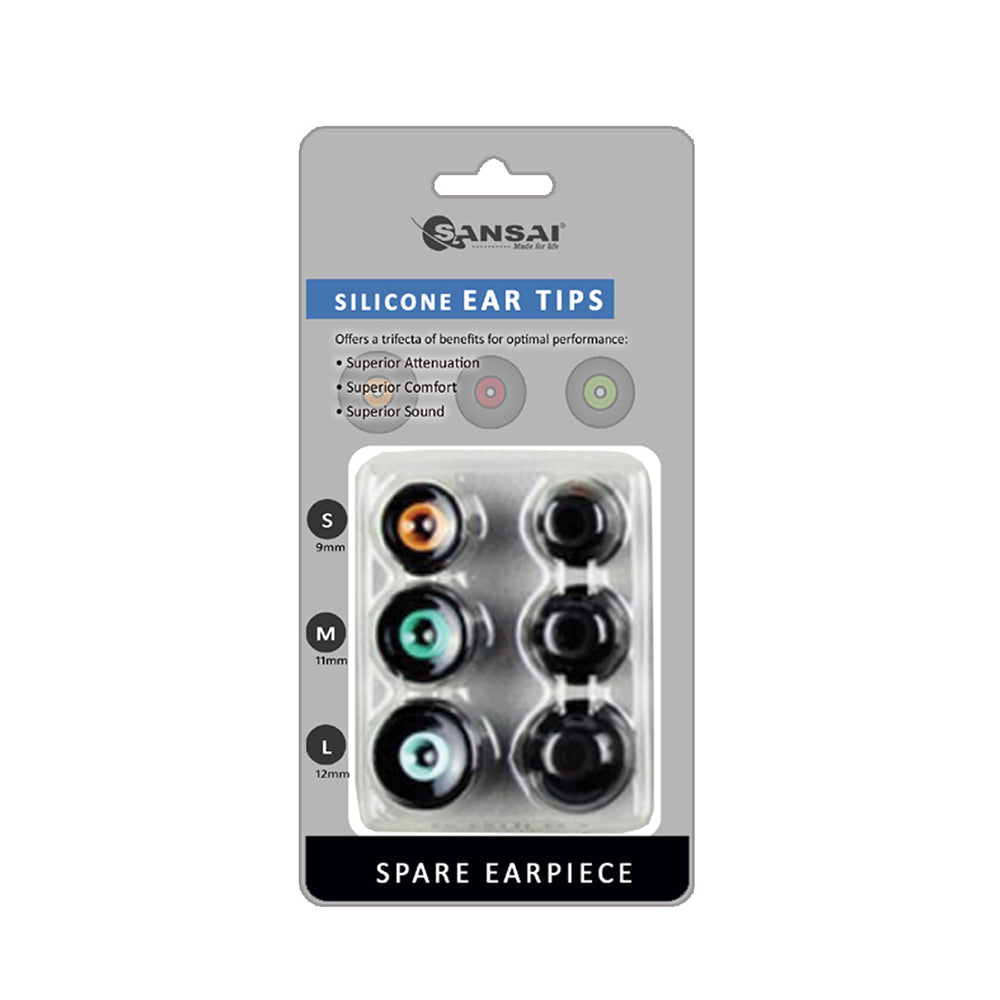 Sansai Fits Most Small/Medium/Large Replacement Silicone Ear Tips for Earphones — image 3