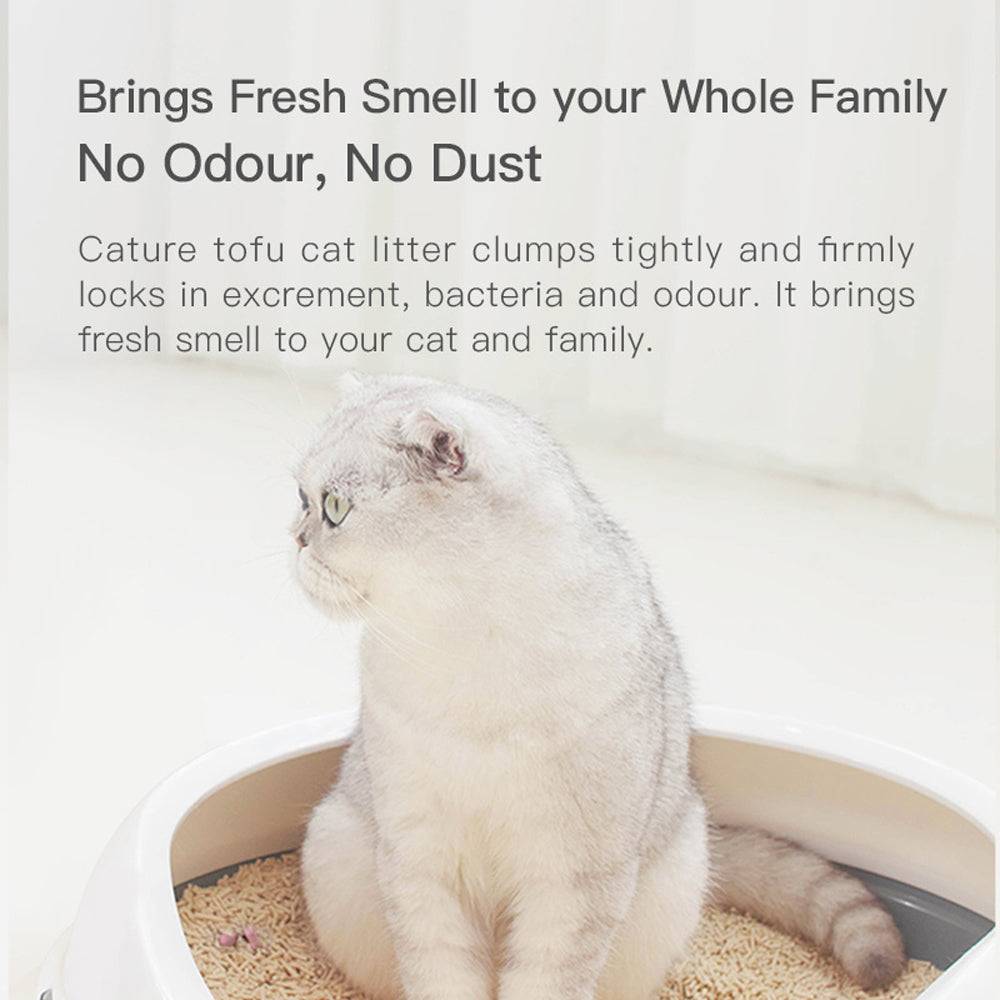 Cature 18L/7.2kg Milk Tofu Clumping Cat Litter Pellets Odour Control Flushable — image 6