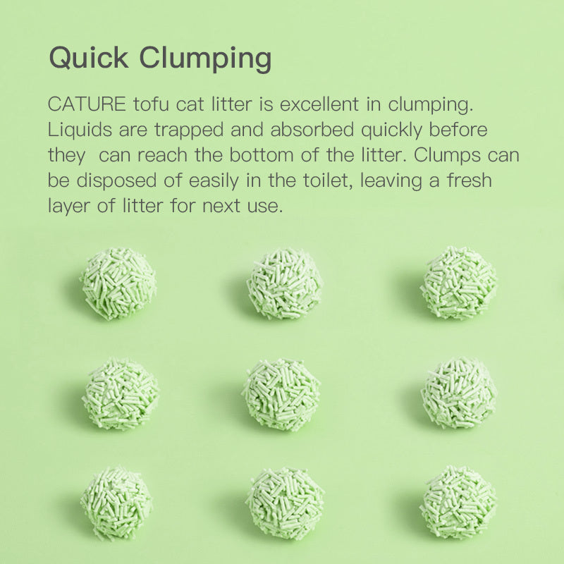 Cature 18L/7.2kg Natural Tofu Clumping Cat Litter Pellets Green Tea Flushable — image 7