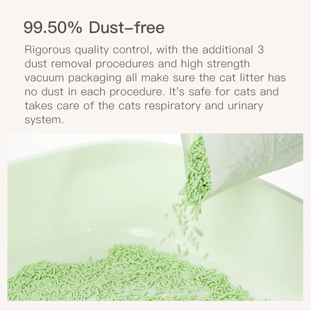 Cature 18L/7.2kg Natural Tofu Clumping Cat Litter Pellets Green Tea Flushable — image 5