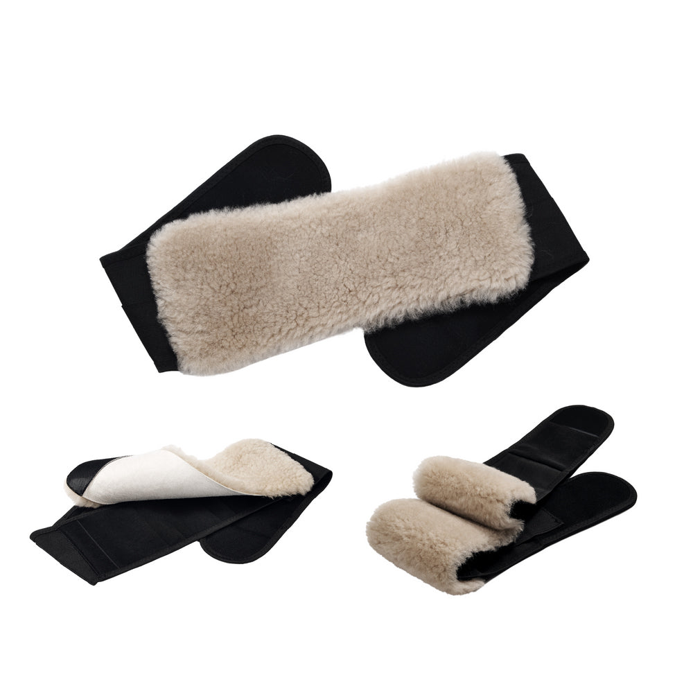 Huxford Grove Short Wool Sheepskin Waist Belt Brace Warmer Support 110cm Honey