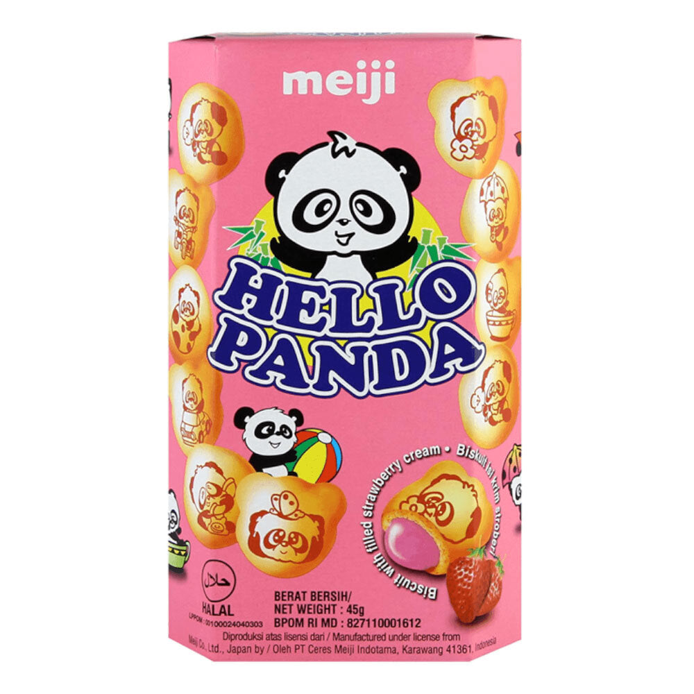 Hello Panda Meiji Hello Panda 45g Strawberry Biscuits Sweet/Snack/Treat Confectionery