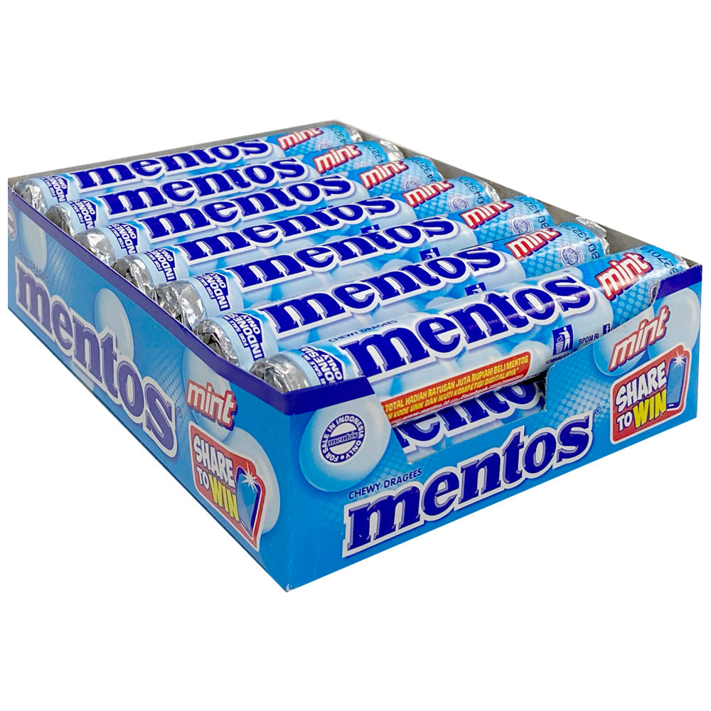Mentos Mint Candies Roll Fresh Minty Breath Candy Party Confectionery Pack (14 Pack) — image 2