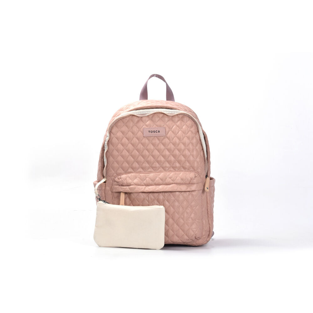 Tosca Metro Quilted Oxford Lightweight Travel 15" Laptop Backpack Mauve — image 5
