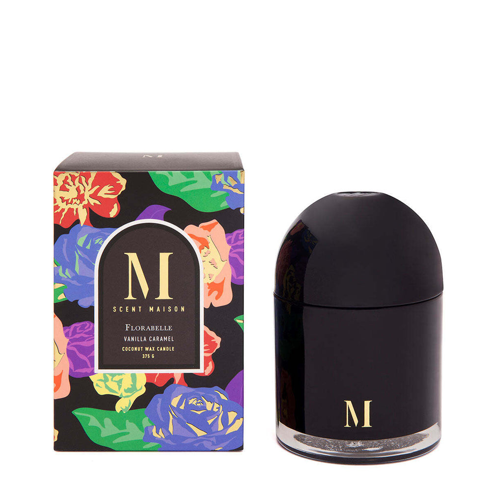 Scent Maison Florabelle 375g Scented Wax Candle Home Fragrance Vanilla Caramel