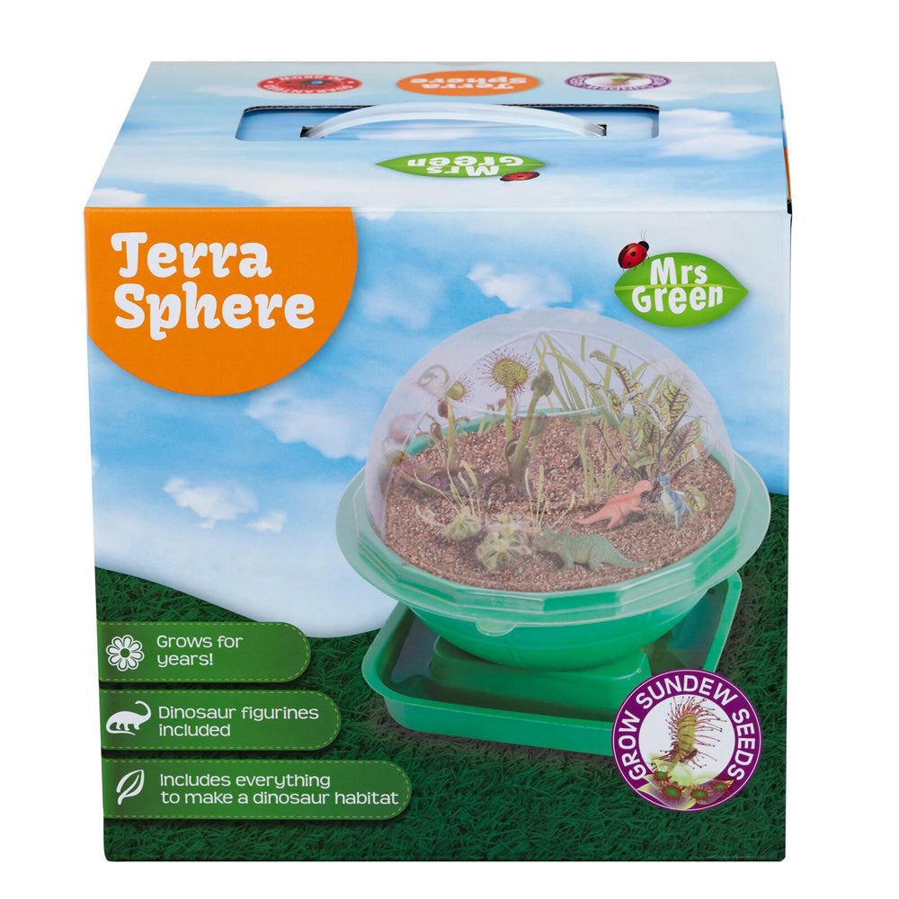 MRS Green Terra Sphere w/ Dino Figurine Kids Growing Plant Kit Educational Toy — image 5
