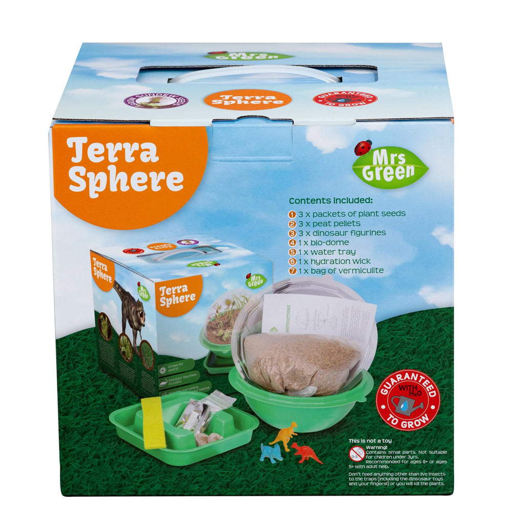 MRS Green Terra Sphere w/ Dino Figurine Kids Growing Plant Kit Educational Toy — image 6
