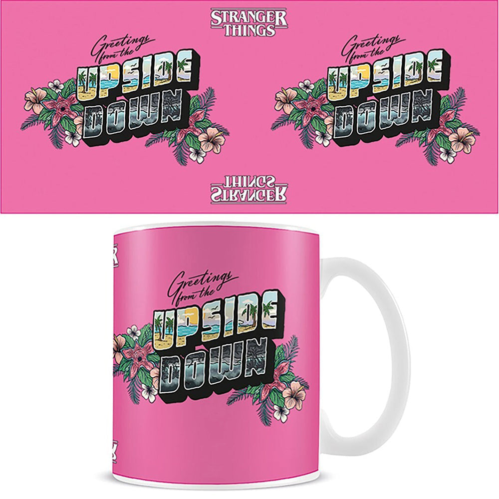 Stranger Things The Upside Down Themed Pink Coffee Mug Drinking Cup 300ml (2 Pack) — image 2