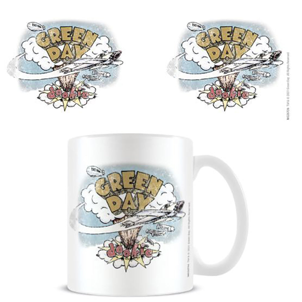 Green Day Dookie Themed Retro Style Gift Coffee Mug Drinking Cup 300ml White (2 Pack) — image 2