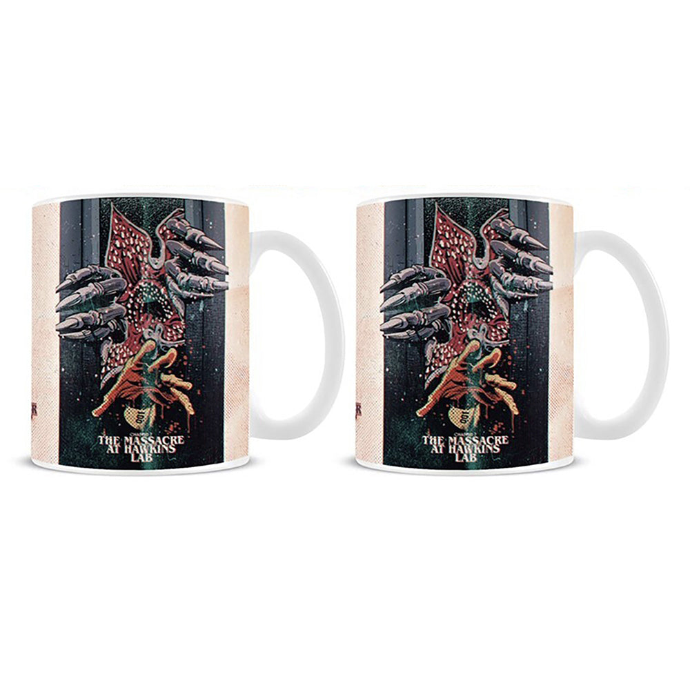 Stranger Things Demon Hands Hawkins Lab Themed Coffee Mug Drinking Cup 300ml (2 Pack)