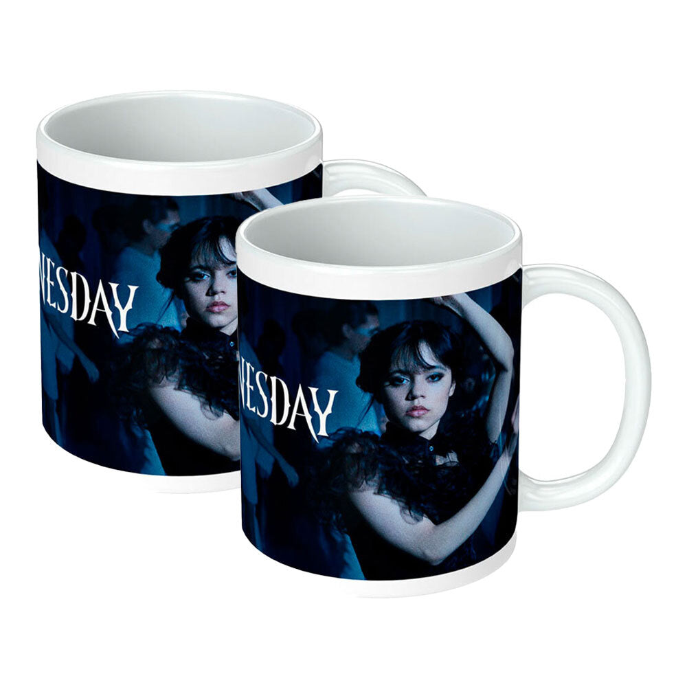 Wednesday Addams Goo Muck White Ceramic Printed Tea/Coffee 285ml/10 oz Mug (2 Pack)