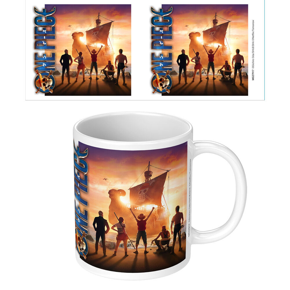 One Piece Live Action Set Sail Ceramic Mug Coffee Drinking Cup White 9x11cm (2 Pack) — image 2