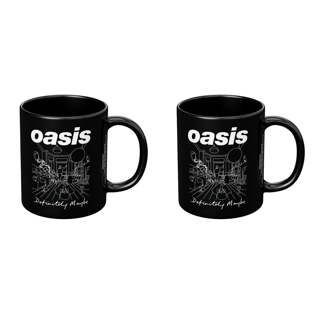 Impact Rock Merchandise Oasis Definitely Maybe Mug Black And White (2 Pack)