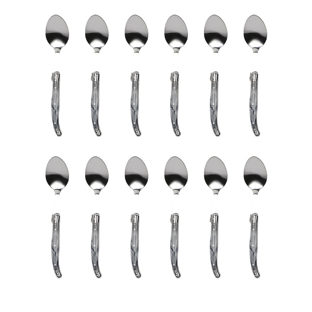 Laguiole Etiquette Stainless Steel Tablespoon Set 22.5cm Marble Grey (12 Pieces)