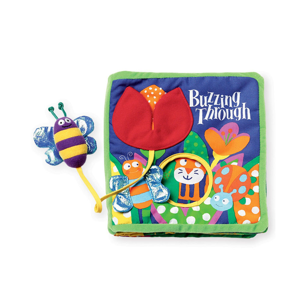 Manhattan 21cm Baby/Toddler Educational Buzzing Through Fabric Book Toy 6m+