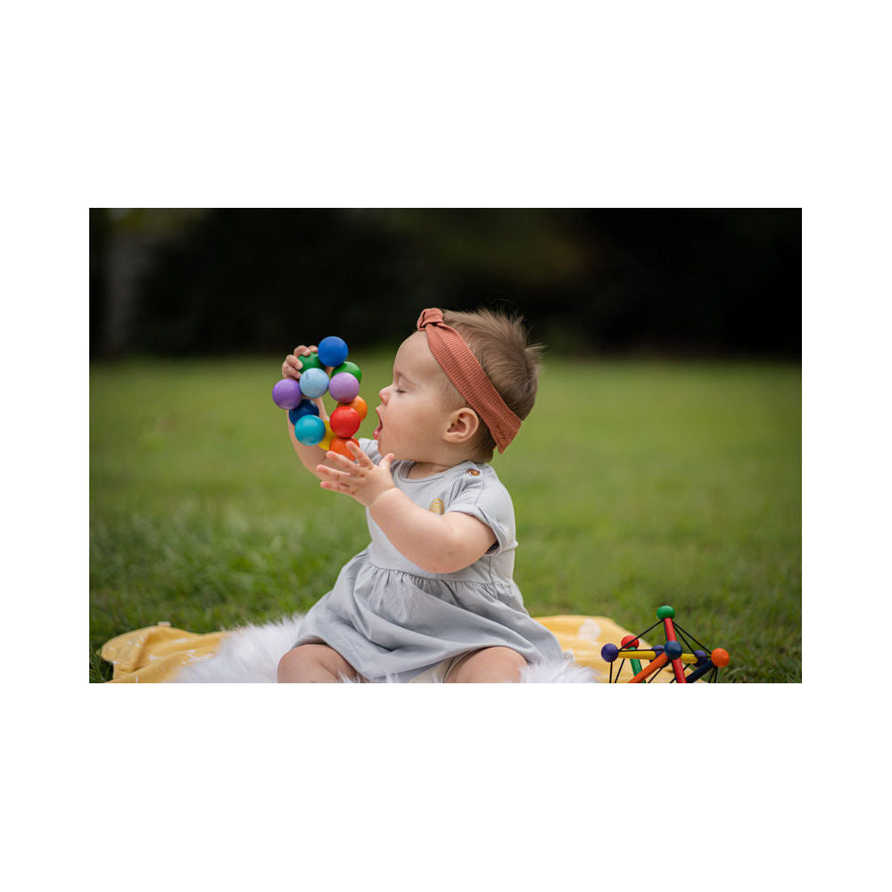Manhattan Colourful Classic Wooden Baby Beads 13.3cm Sensory Toy Toddler 3m+ — image 6