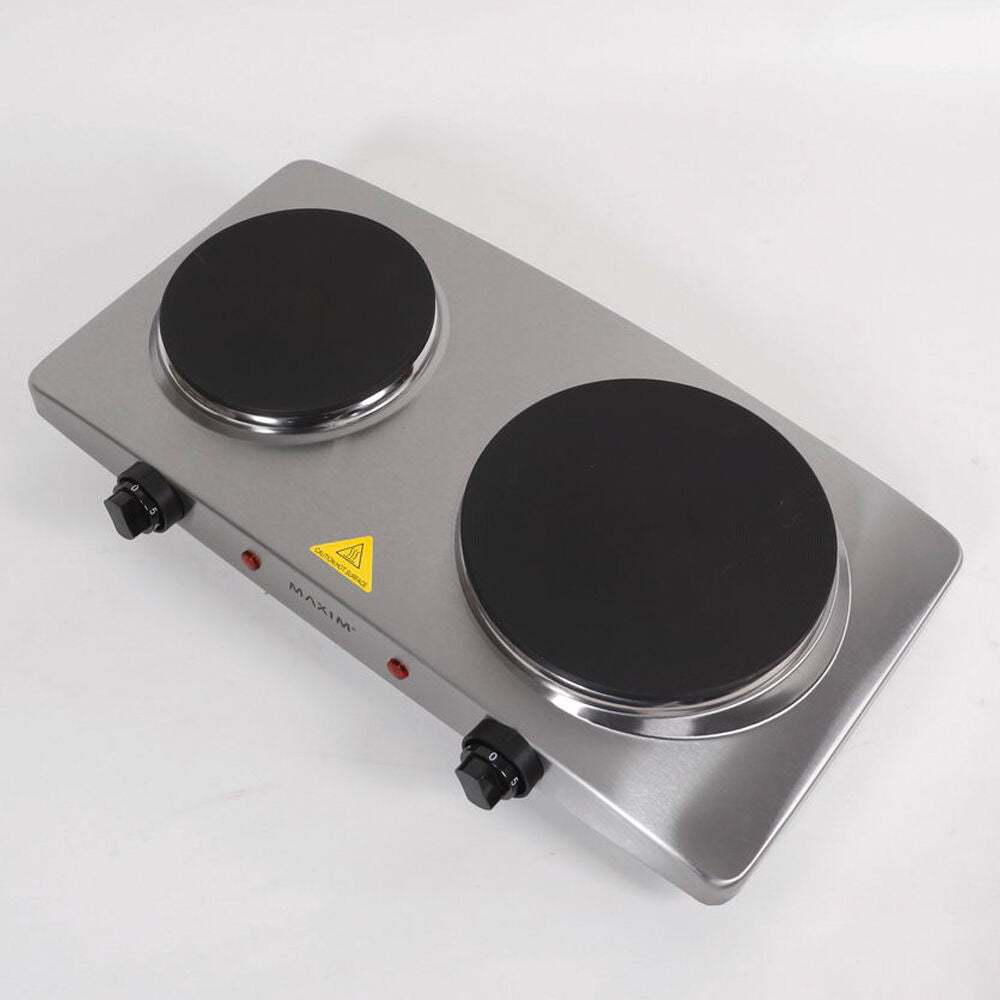 Maxim Kitchenpro 2400w Temperature Controlled Electric Portable Twin Hotplate — image 2