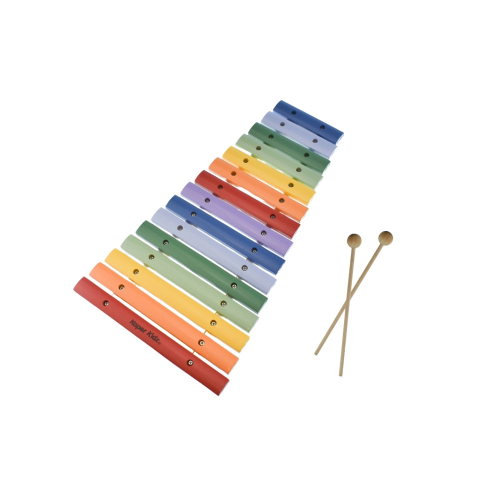Kaper Kidz Wooden Rainbow Xylophone Large Kids/Toddler Musical Play Toy 18m+
