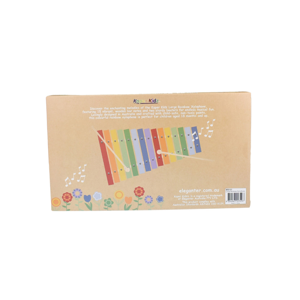 Kaper Kidz Wooden Rainbow Xylophone Large Kids/Toddler Musical Play Toy 18m+ — image 4