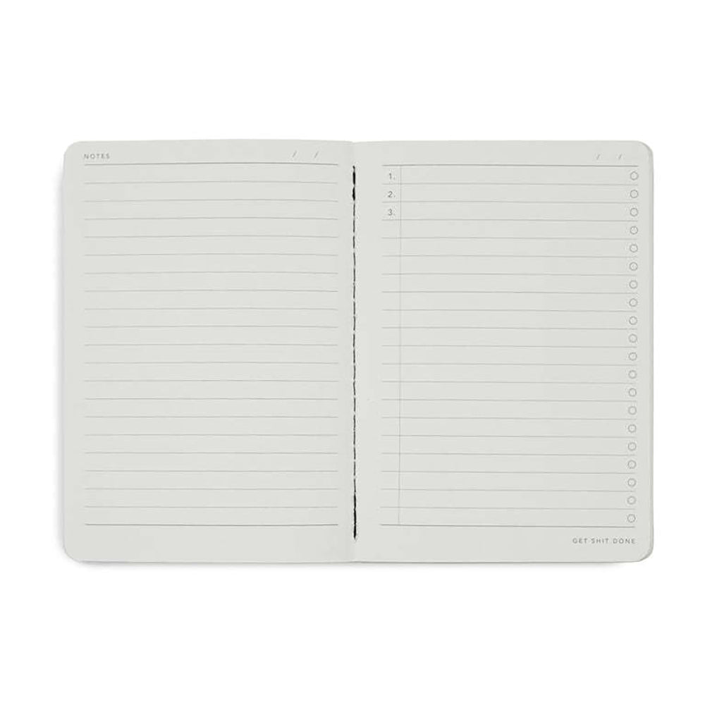MI Goals MiGoals Get Sh*t Done Soft Cover A5 Writing Notebook Stationery Minimal Black (3 Pack) — image 3