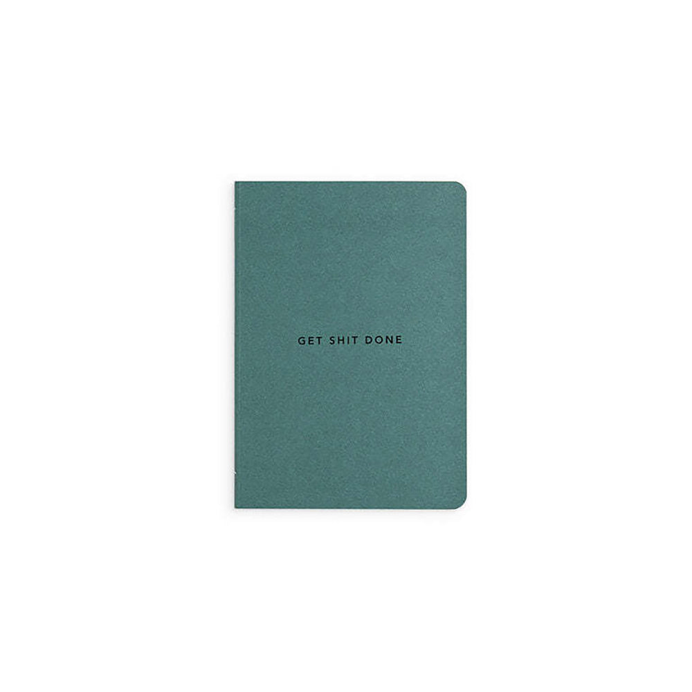 MI Goals MiGoals Get Sh*t Done Soft Cover A6 Notebook - Minimal Teal Green