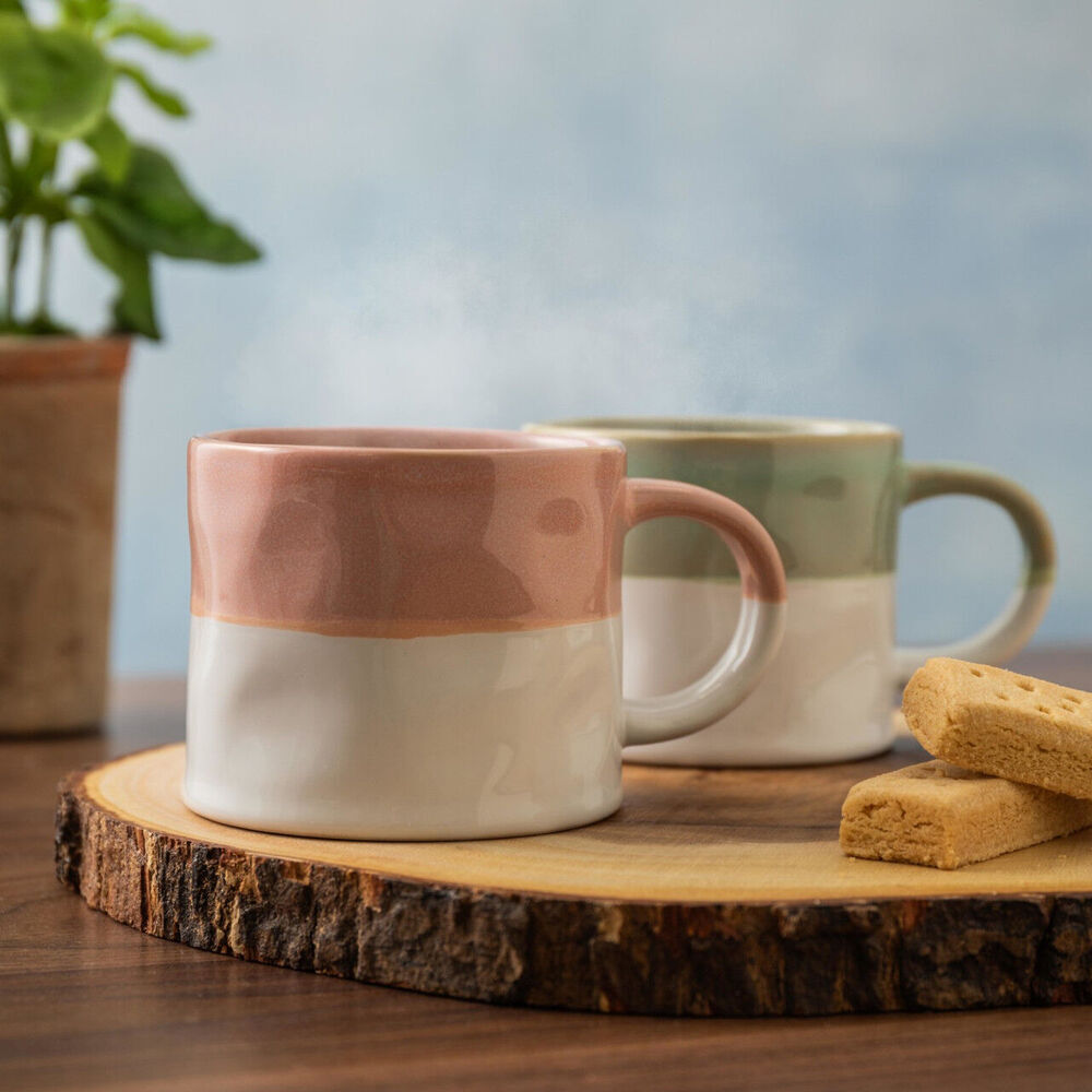 Mikasa 350ml Ombre Coffee Mug Tea Cup Clay Drinkware w/ Handle Pink/White (4 Pack) — image 8