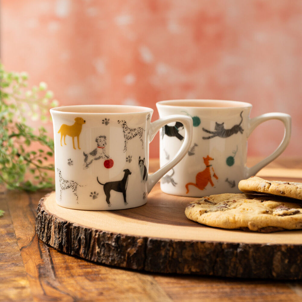 Mikasa 250ml Cat Fluted Coffee Mug Tea Drink Cup Clay Drinkware w/ Handle (4 Pack) — image 10