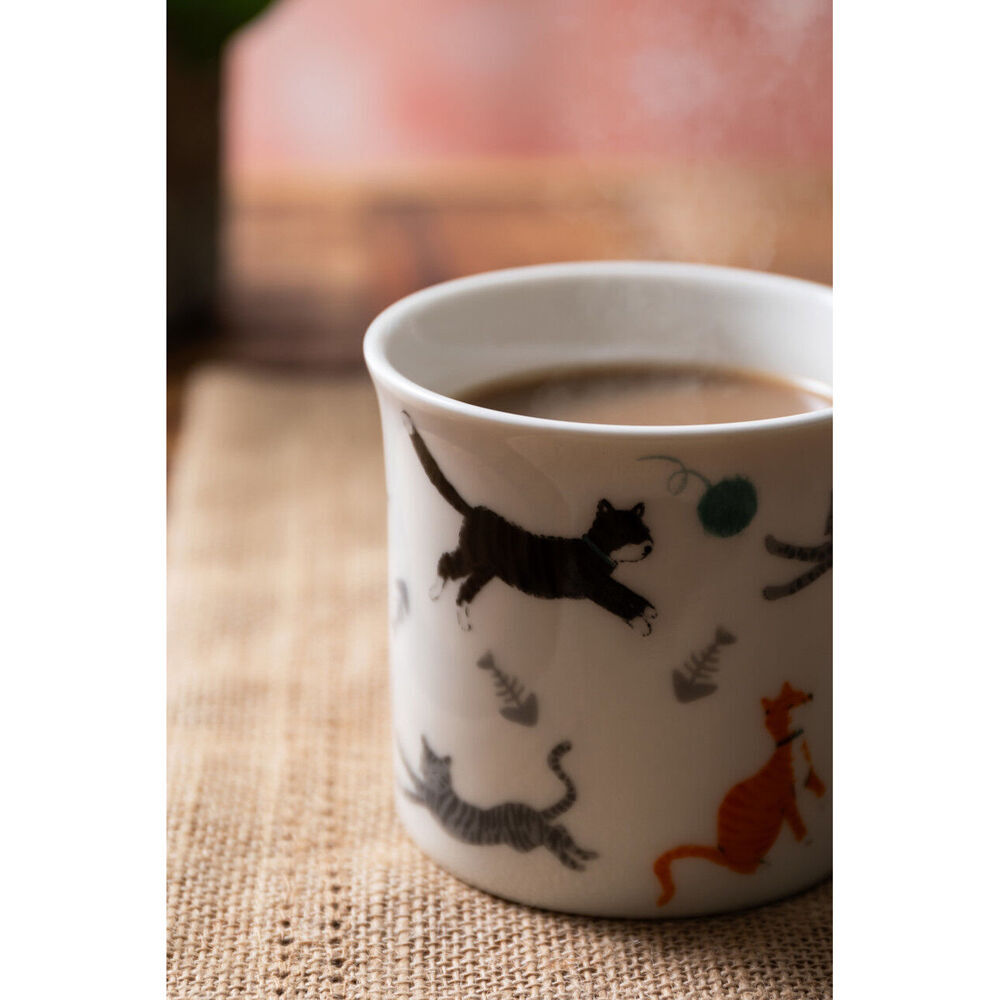 Mikasa 250ml Cat Fluted Coffee Mug Tea Drink Cup Clay Drinkware w/ Handle (4 Pack) — image 9