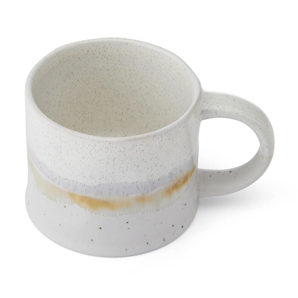 Mikasa 450ml White Glaze Stoneware Mug Dishwasher Microwave Safe Rustic Design